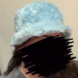 Limited Too Sky Blue Furry Bucket Hat